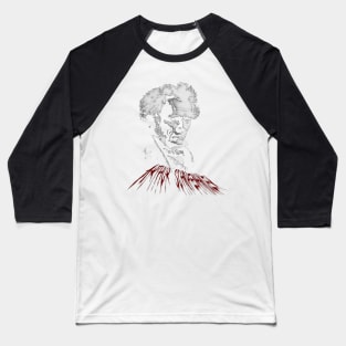 Arthur Schopenhauer Metal Silkscreen Baseball T-Shirt